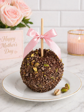 Load image into Gallery viewer, Pistachio Noir Caramel Apple
